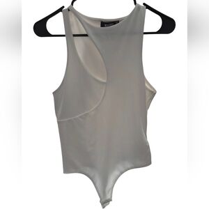 Missguided White Asymmetrical Bodysuit